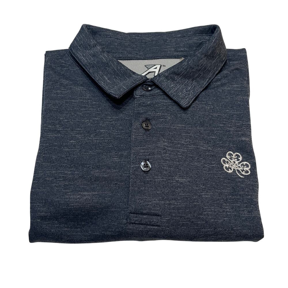 M1-57 AHEAD USA Men's Collared Polo Golf Top Gray Size L